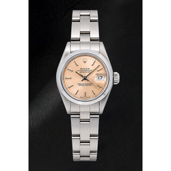 Rolex Datejust 69160 26 mm Edelstahluhr mit Sundust-Zifferblatt mit Stabindizes