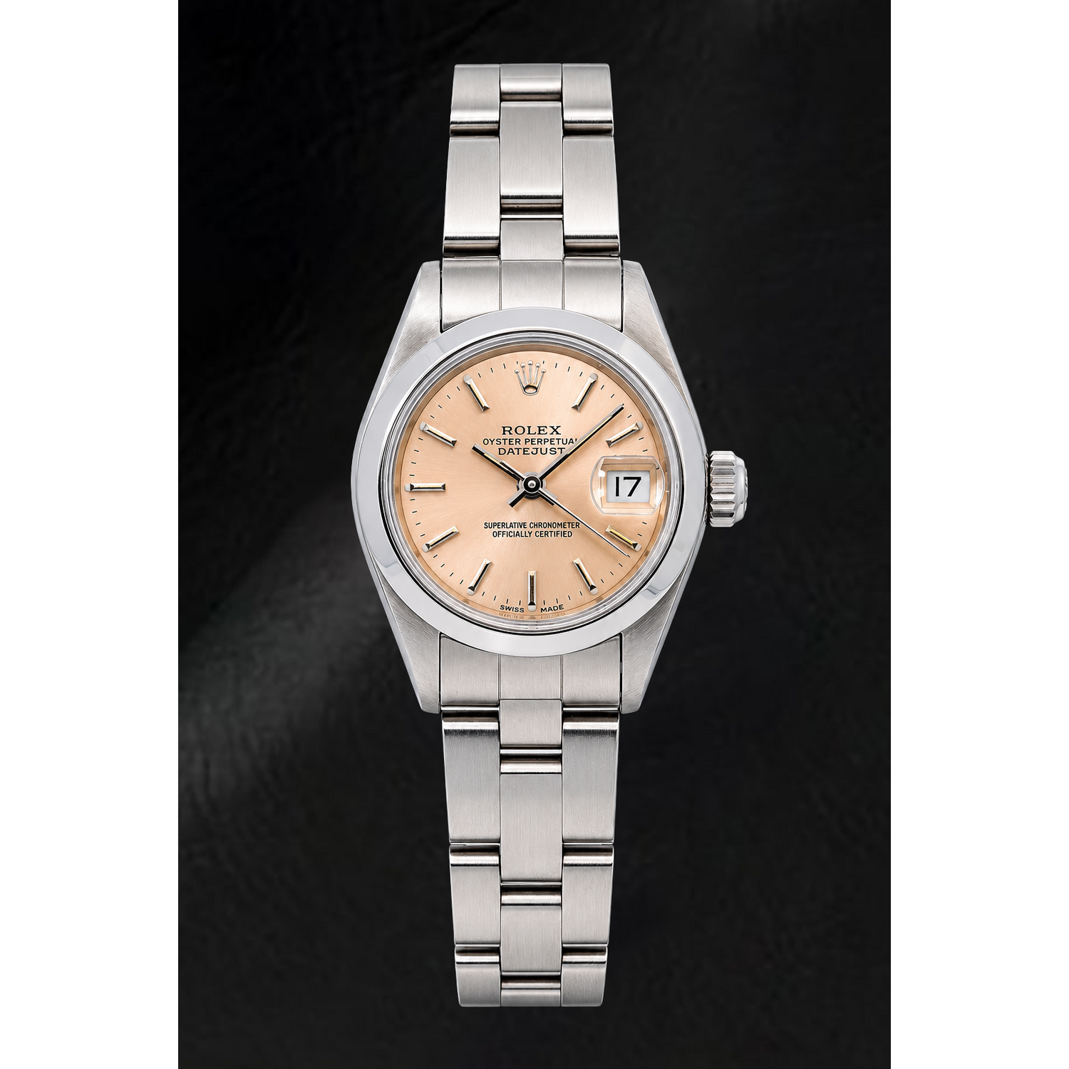Rolex Datejust 69160 26 mm Edelstahluhr mit Sundust-Zifferblatt mit Stabindizes