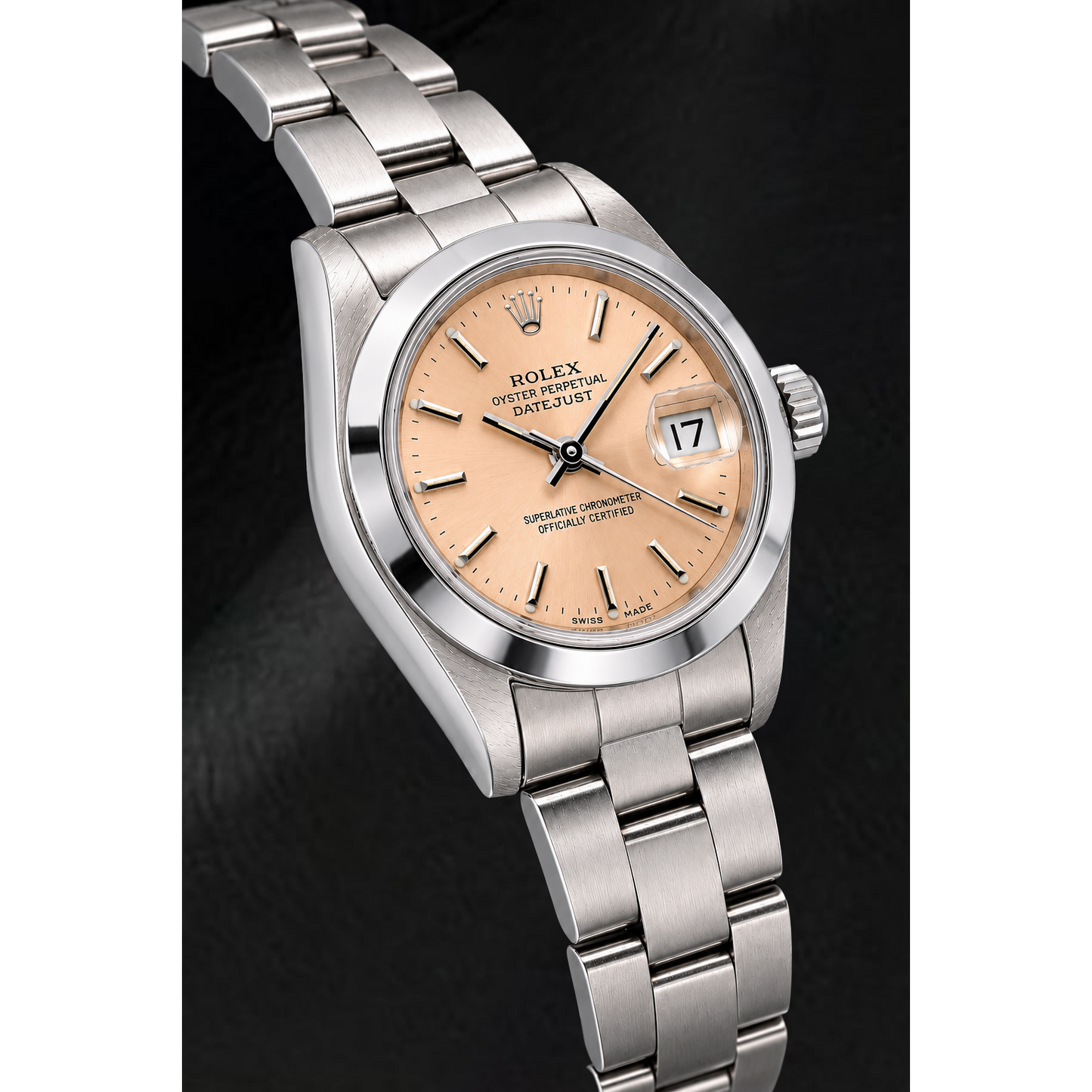 Rolex Datejust 69160 26 mm Edelstahluhr mit Sundust-Zifferblatt mit Stabindizes