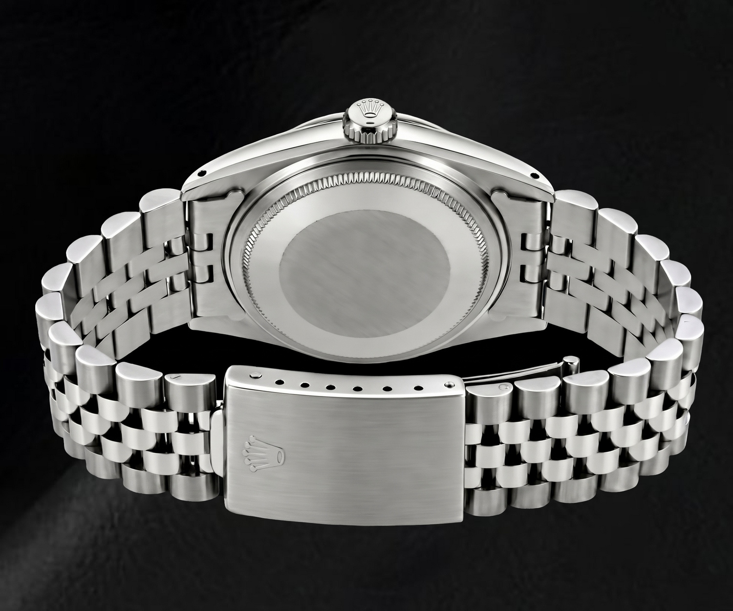 Rolex Datejust 6917 26 mm Edelstahluhr mit schwarzem Diamantzifferblatt
