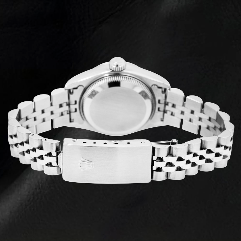 Rolex Datejust 6917 26 mm Uhr Rotes Diamantzifferblatt Edelstahl Jubilé-Armband