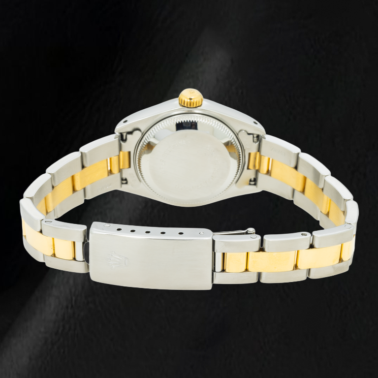 Rolex Datejust 69173 26 mm Champagnerfarbenes Diamantzifferblatt mit römischen Ziffern ab Werk Bicolor Oyster-Armband Uhr