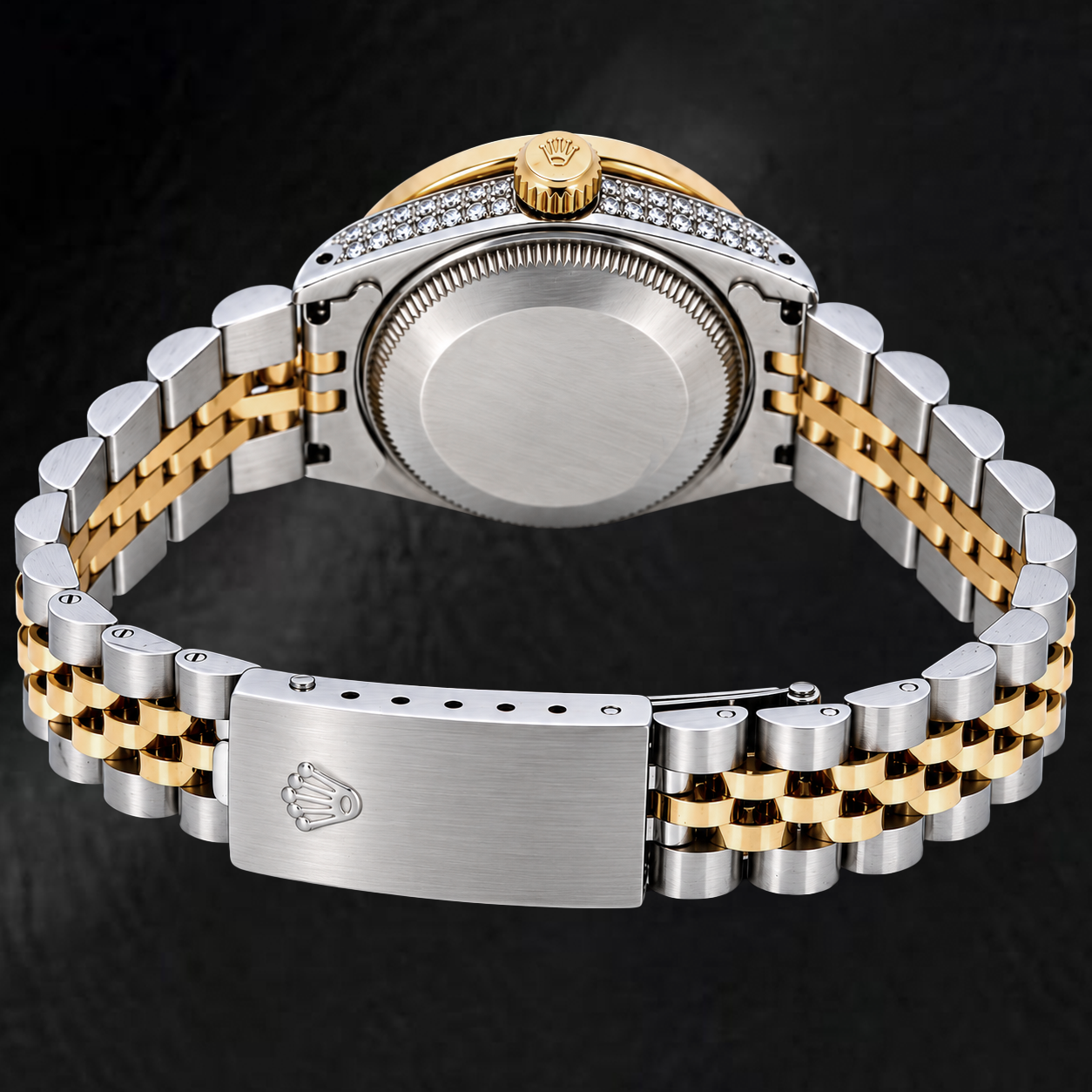 Rolex Datejust 69173 26 mm Silbernes Diamantzifferblatt Bicolor Jubilé-Armband Uhr