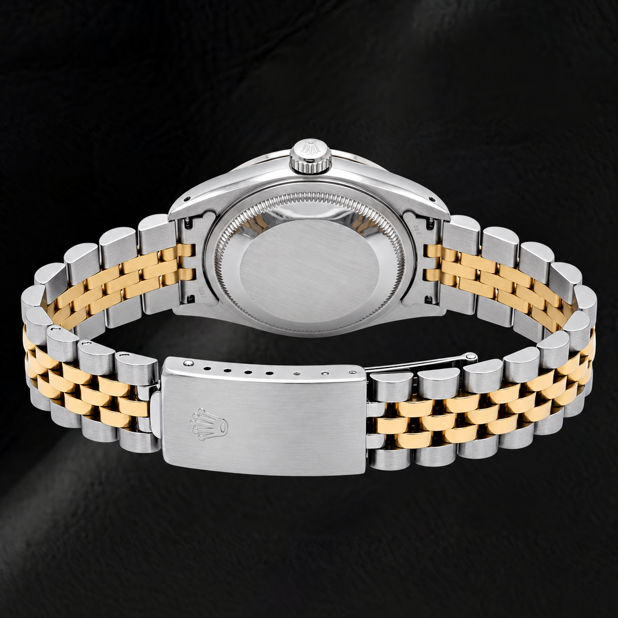 Rolex Datejust 69173 26 mm Uhr mit blauem Diamantzifferblatt und Bicolor Jubilé-Armband
