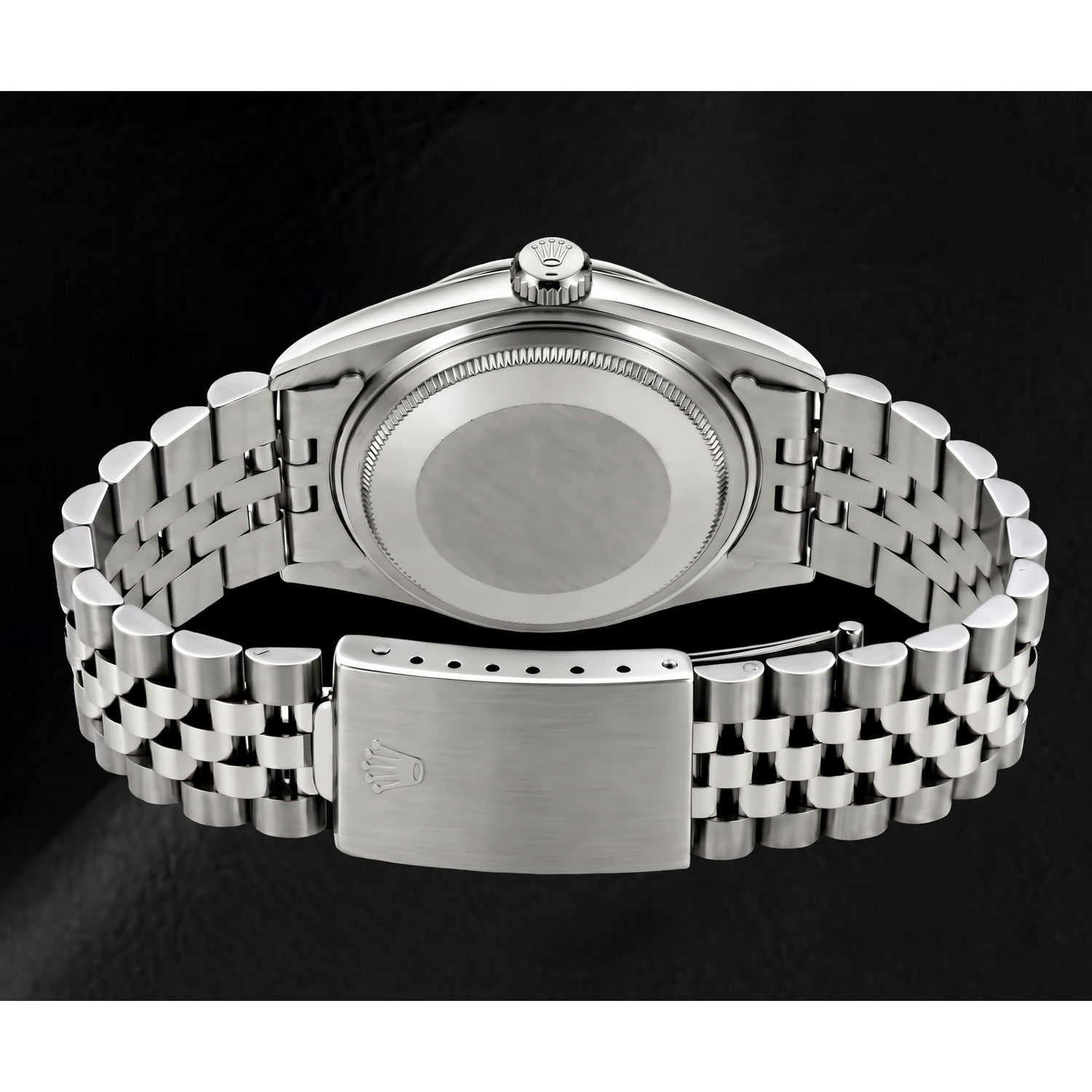 Rolex Datejust 69174 26 mm Uhr aus Edelstahl mit schwarzem Perlmutt-Diamantzifferblatt