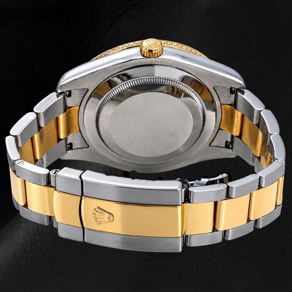 Rolex Datejust II 41 mm 116333 Uhr mit Champagner-Diamantzifferblatt, römischen Ziffern und Diamantlünette