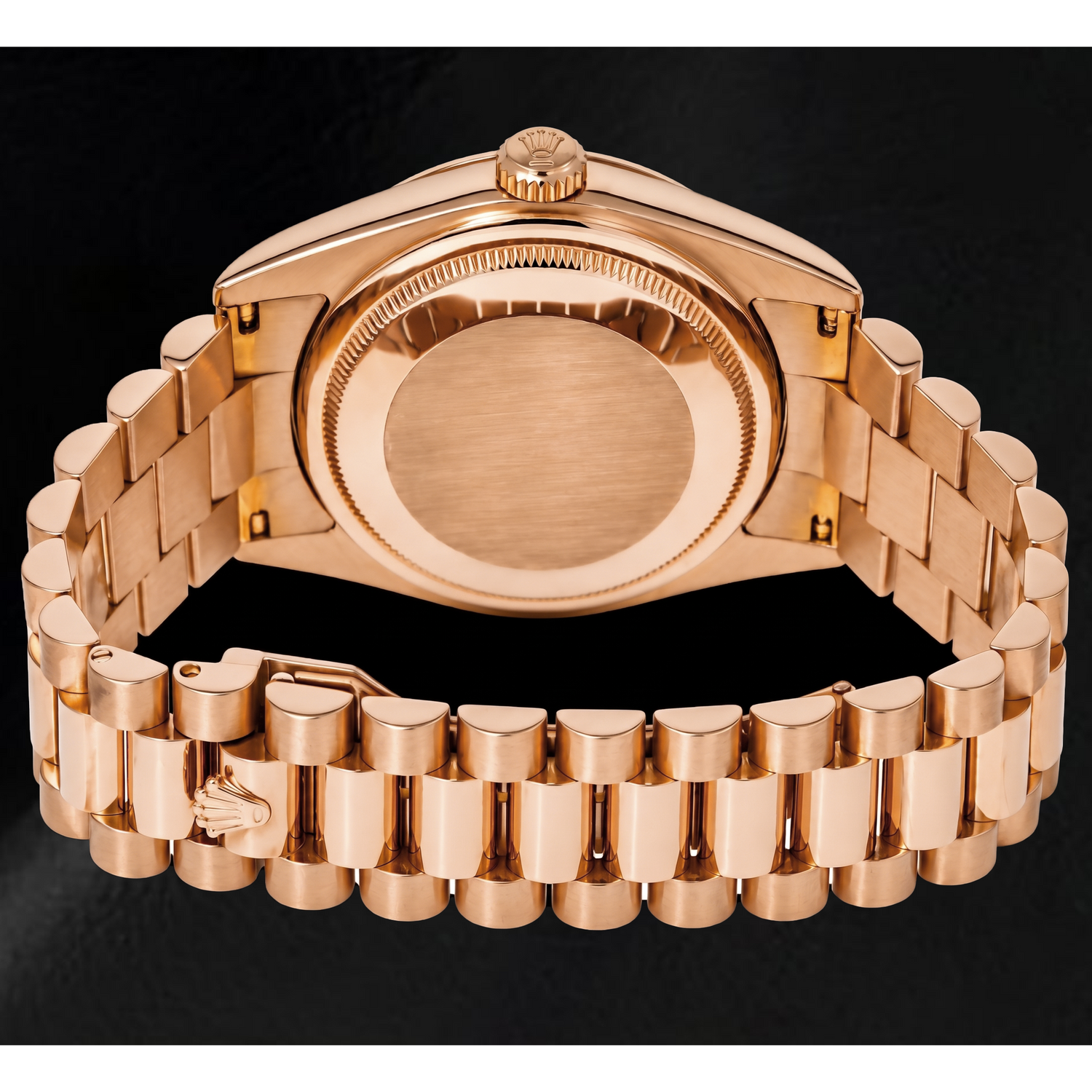 Rolex Day-Date 118235 36 mm Uhr aus Roségold mit schwarzem Zifferblatt und arabischen Ziffern