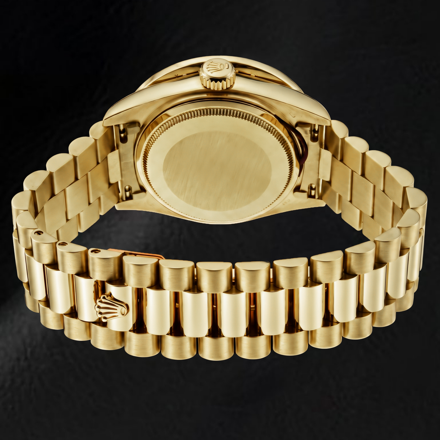 Rolex Day-Date 1803 36 mm Gelbgold Uhr mit Champagner-Leinen-Baguette-Diamantzifferblatt