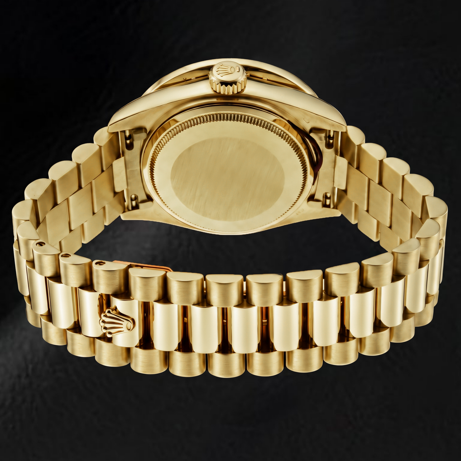 Rolex Day-Date 1803 36 mm Gelbgold Uhr mit Champagner-Leinen-Baguette-Diamantzifferblatt