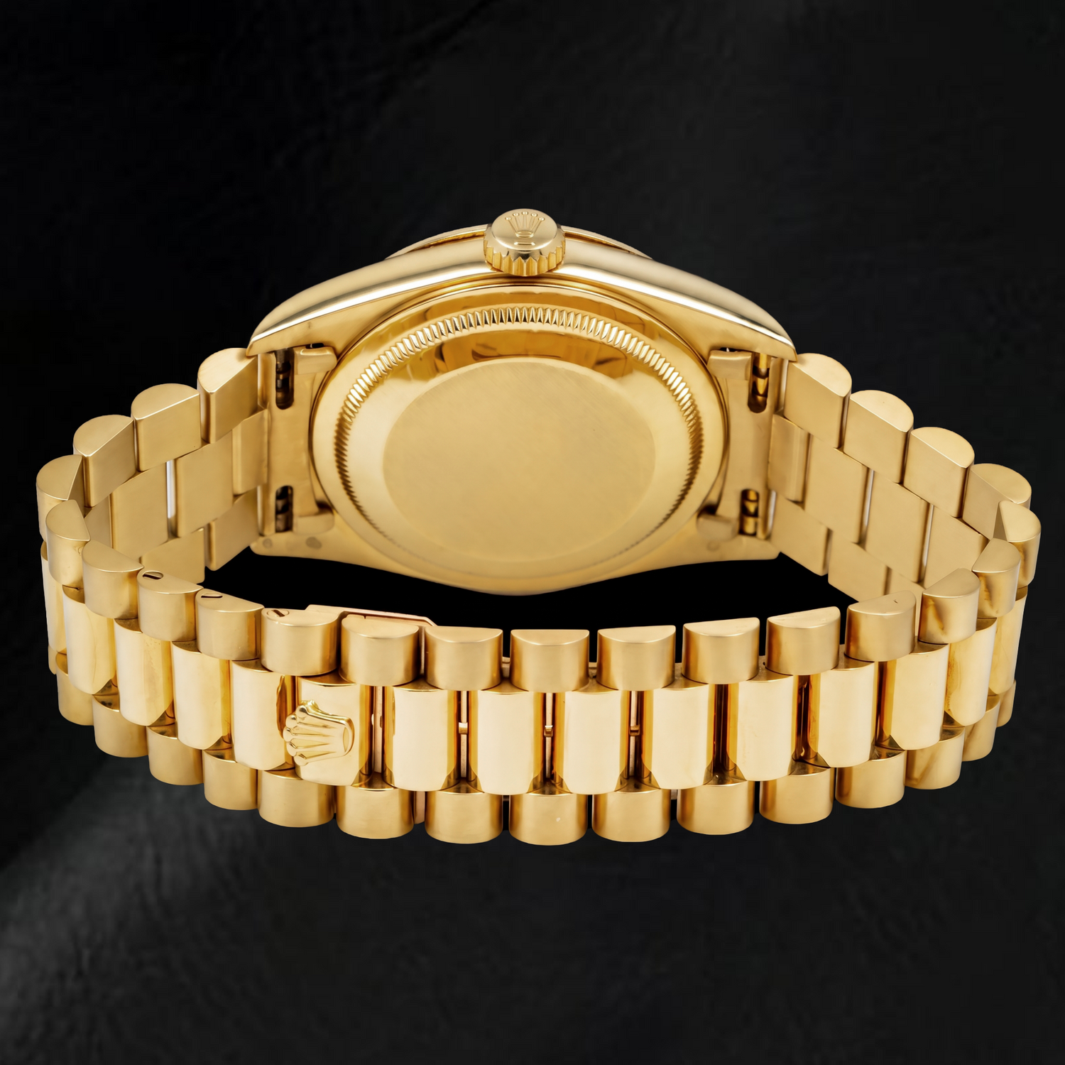 Rolex Day-Date 1803 36mm Gelbgold Uhr mit schwarzem Diamantzifferblatt