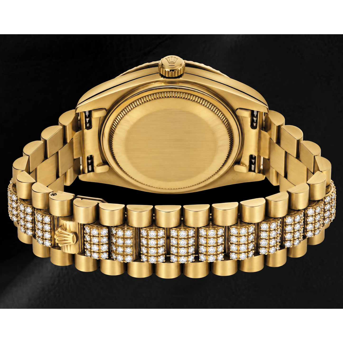 Rolex Day-Date 18078 36 mm Uhr aus Gelbgold mit champagnerfarbenem Zifferblatt mit Stabindizes