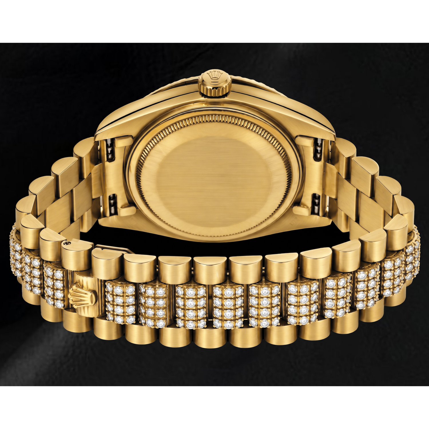 Rolex Day-Date 18078 36 mm Uhr aus Gelbgold mit champagnerfarbenem Zifferblatt mit Stabindizes