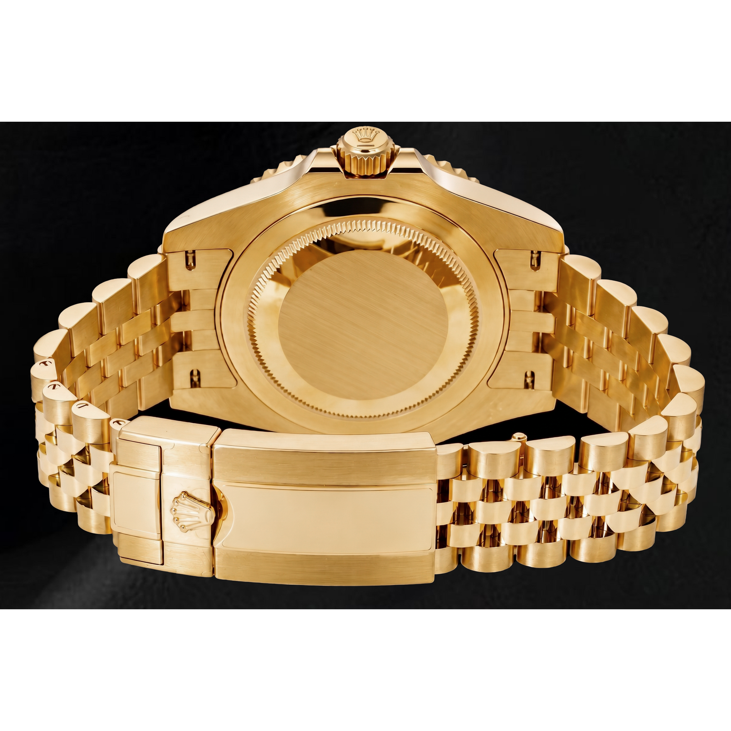 Rolex GMT-Master II 126718GRNR 40 mm Gelbgold-Uhr mit schwarzem Leuchtzifferblatt