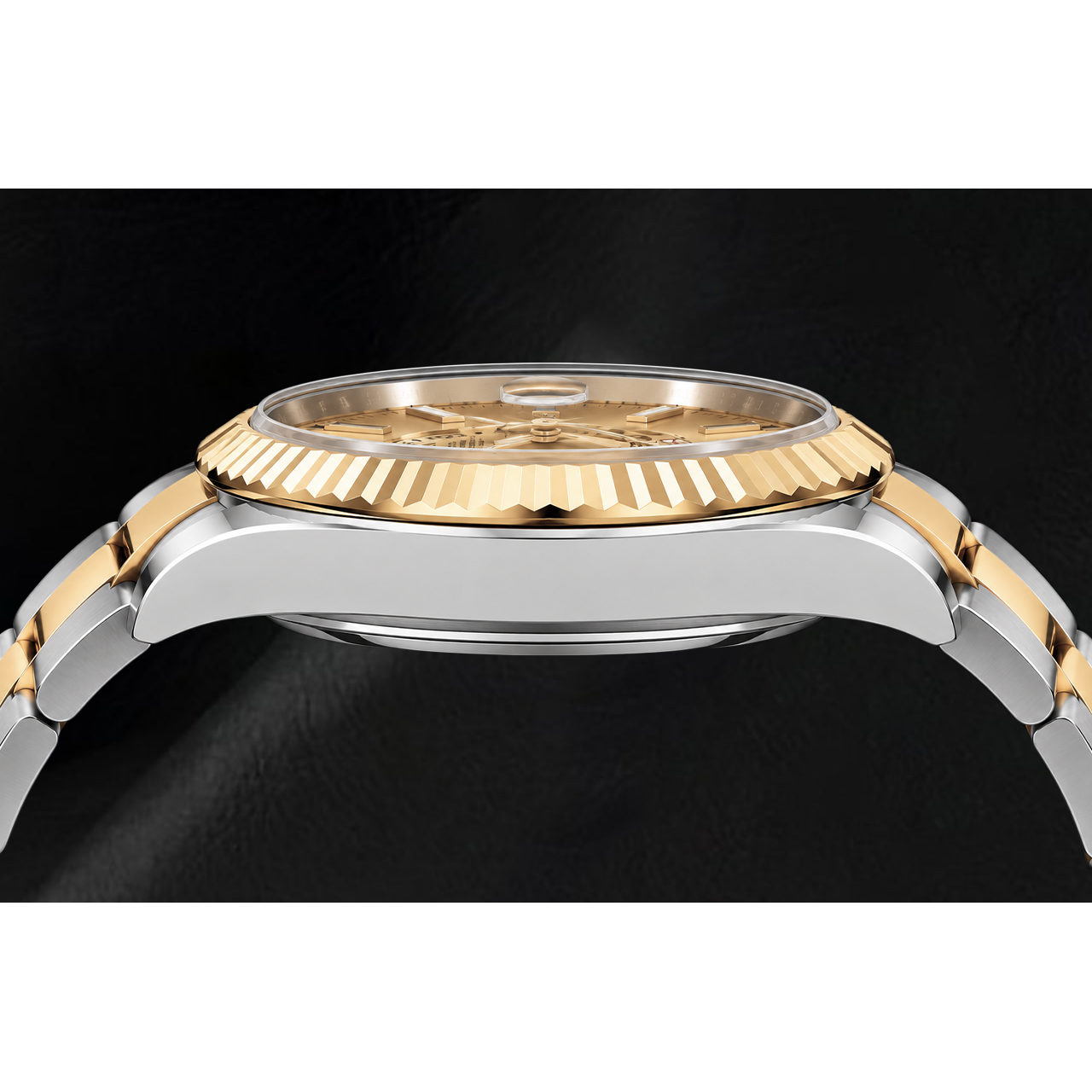 Rolex Sky-Dweller 326933 42 mm Bicolor-Uhr mit Champagner-Zifferblatt