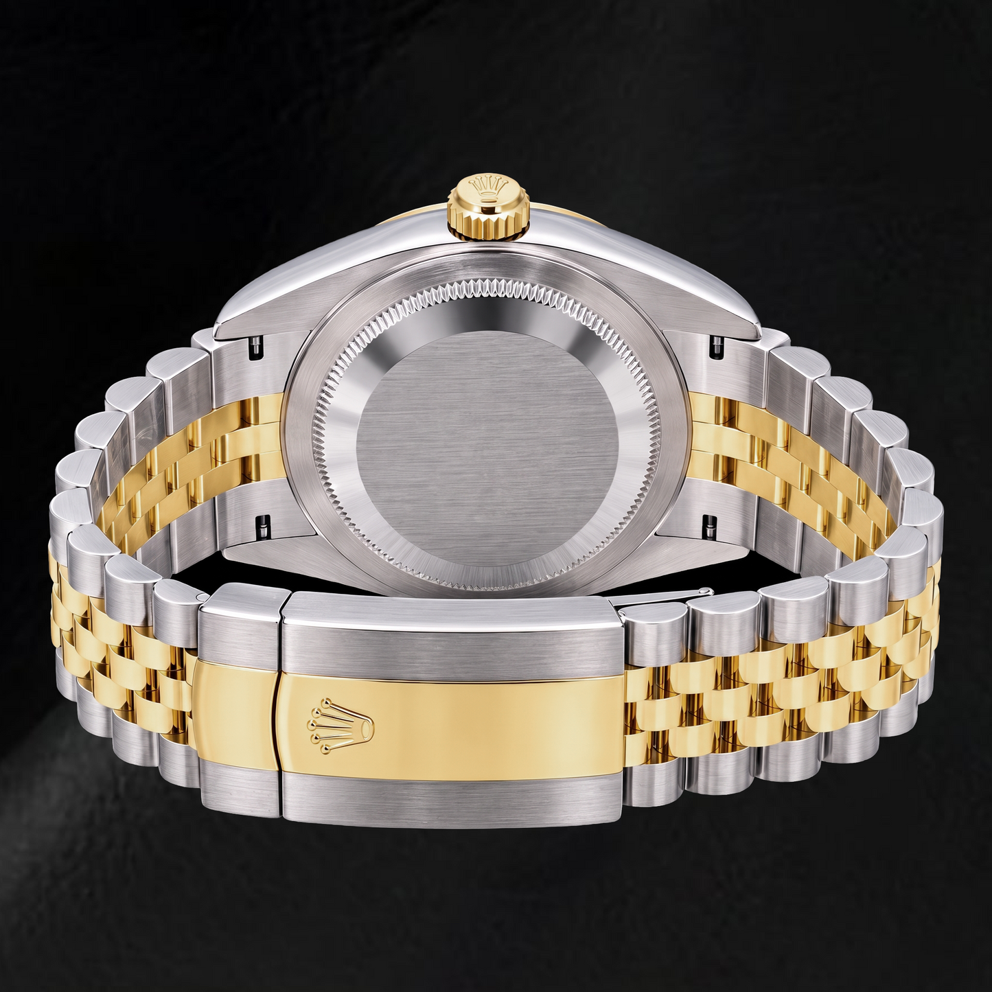 Rolex Sky-Dweller 326933 42 mm Bicolor-Uhr mit schwarzem Leuchtzifferblatt