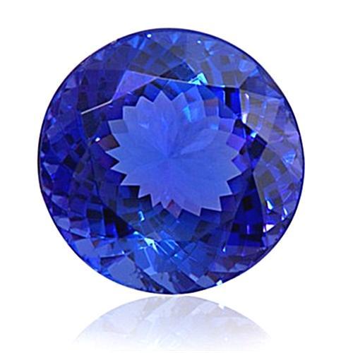 Tansanit Rund-Brillant Loose Sapphires Natural in Gold – Hauptansicht