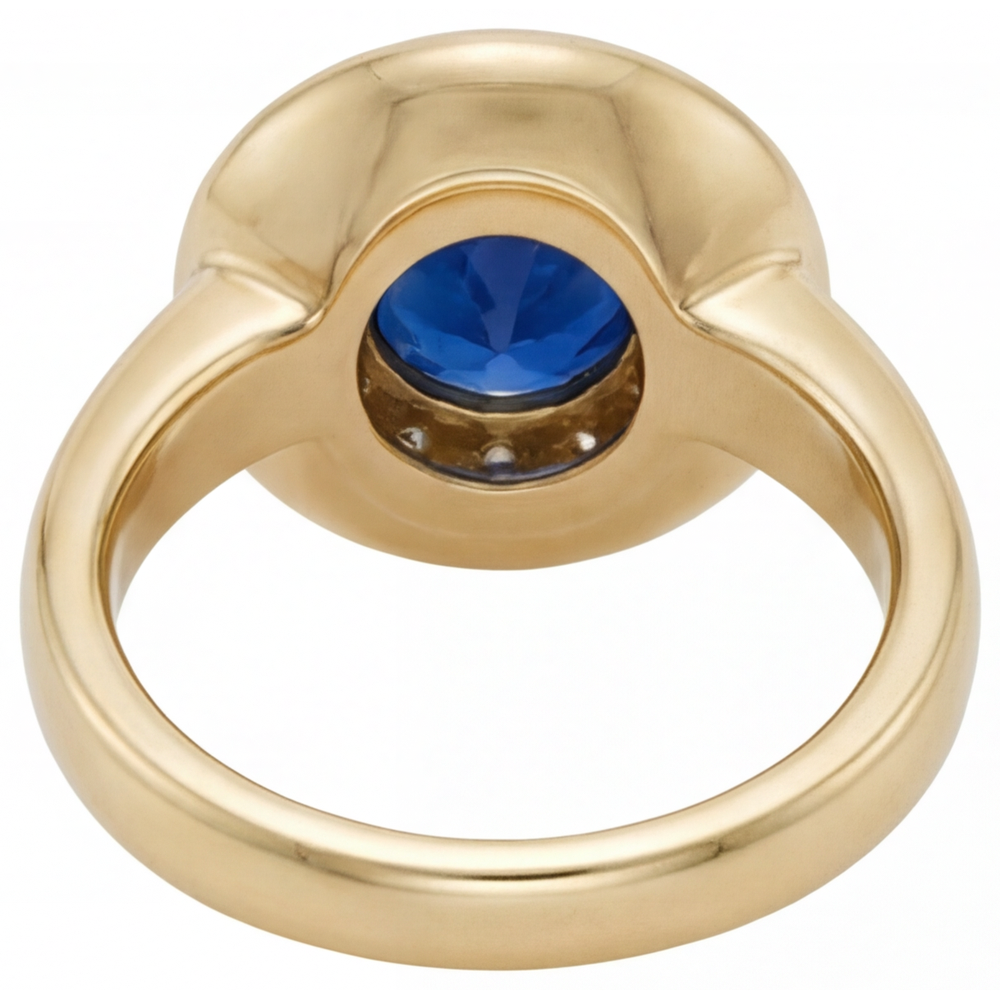 Glänzender Edelstein-Ring 1,5 Karat – Profilansicht