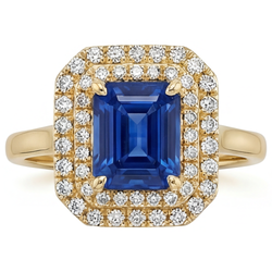 Feiner VVS Reinheit Royalblauer Saphir Edelstein-Ring – 4 Karat