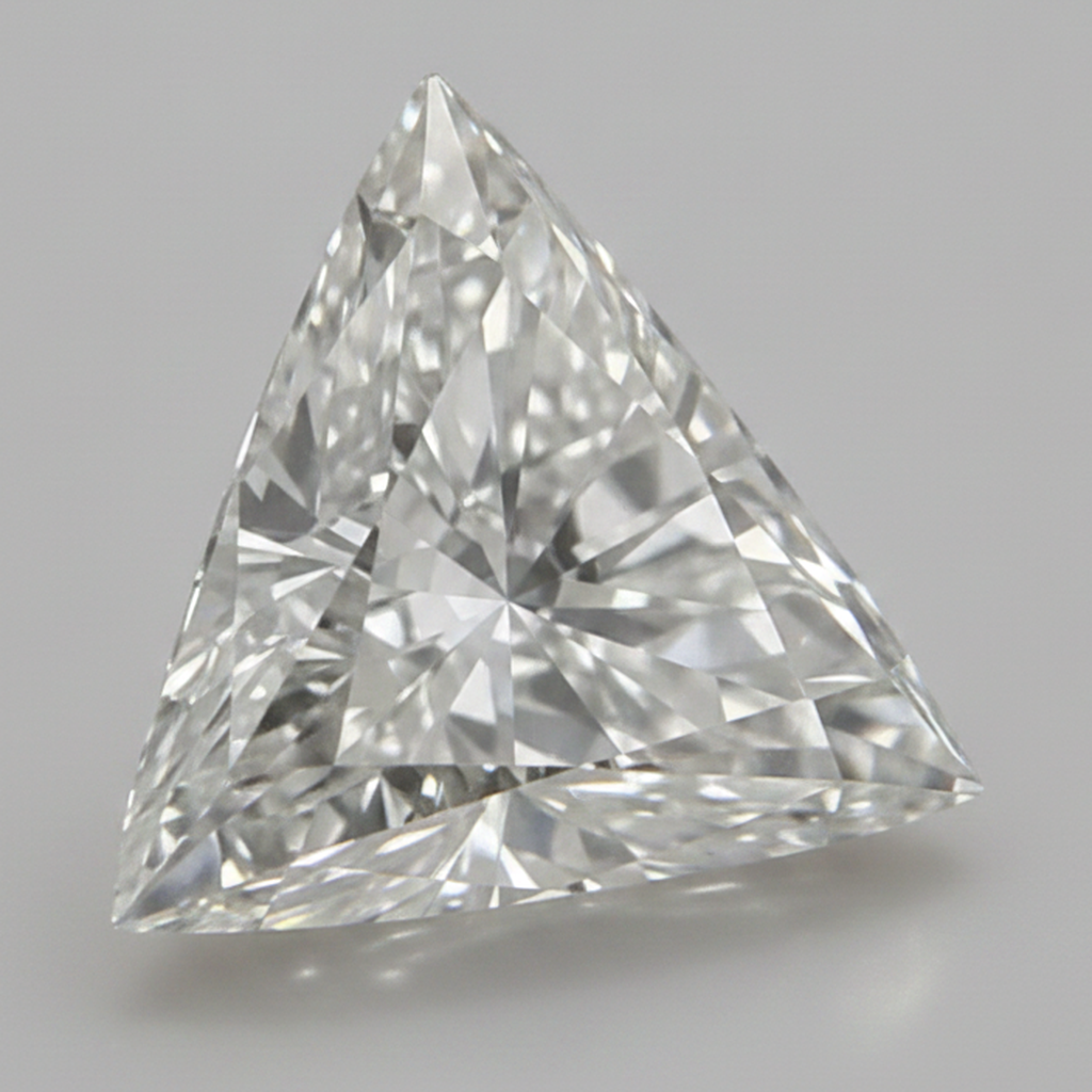 Funkelnder 8 Karat loser Diamant, natürlich, Dreieck, Trilliant, H VS1, aus der Erde gewonnen