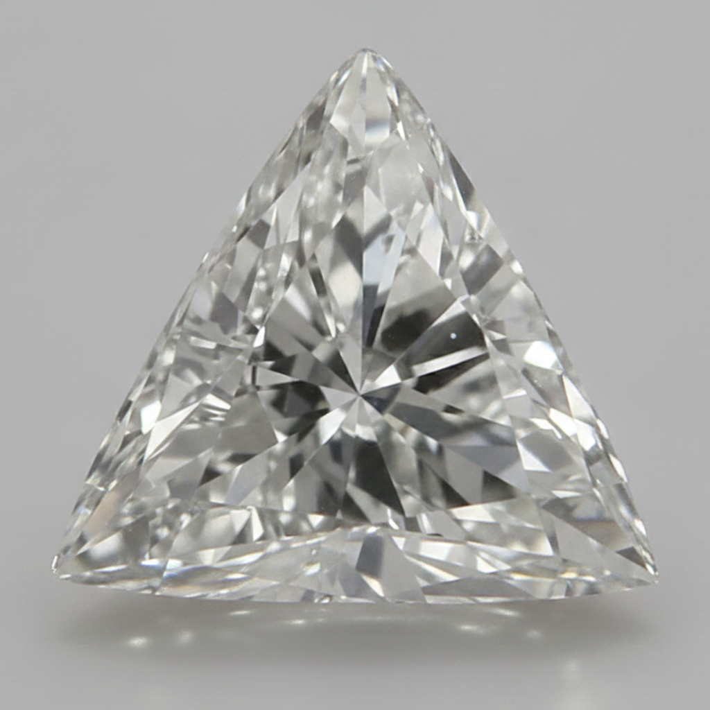 Funkelnder 8 Karat loser Diamant, natürlich, Dreieck, Trilliant, H VS1, aus der Erde gewonnen
