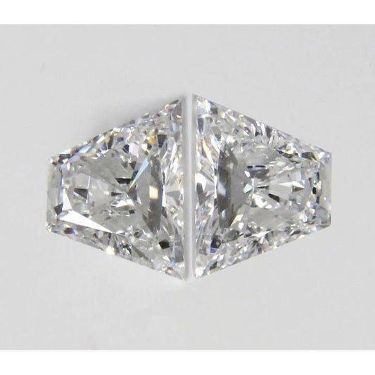 Trapezförmiger 3-Karat-Diamant, G Si, loses funkelndes Diamantenpaar