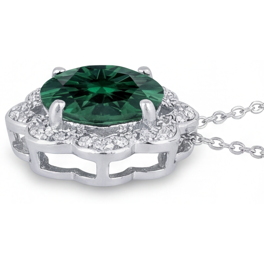 Premium Turmalin Edelstein-Anhänger 2,25 Karat – Schrägansicht