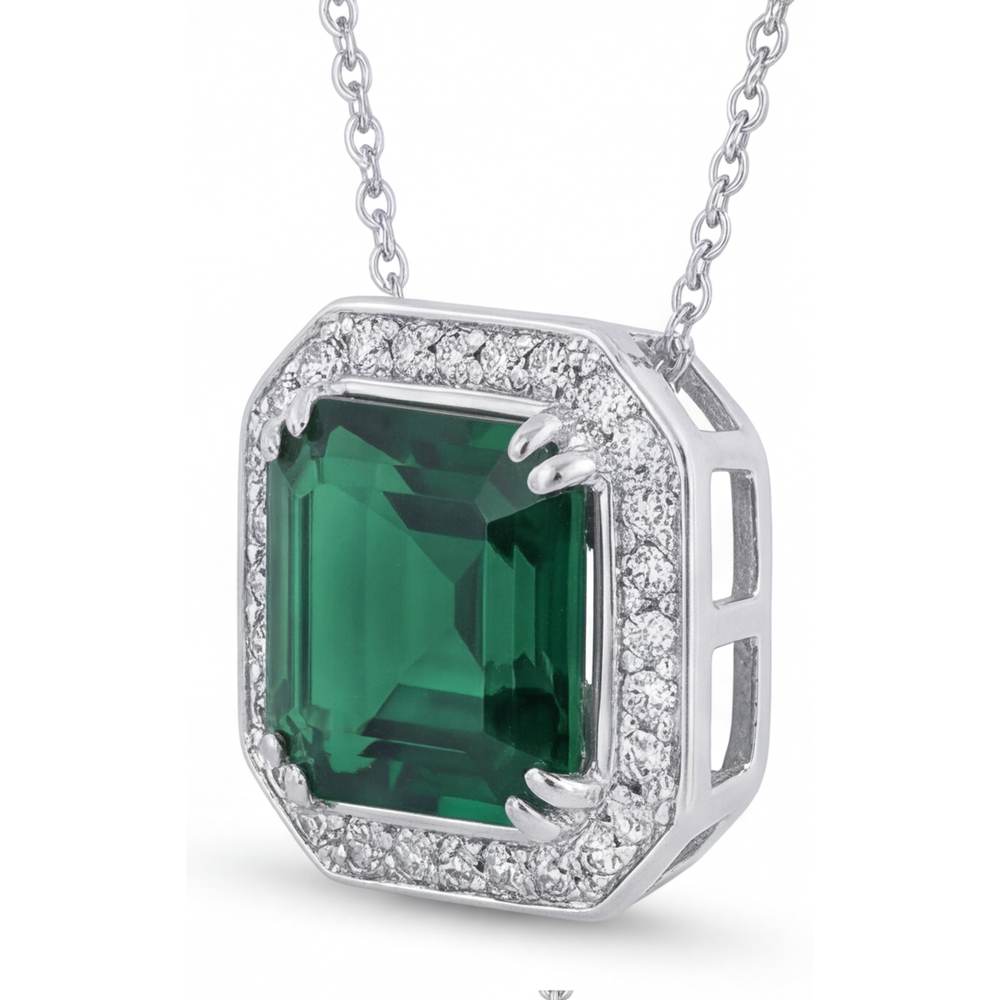 Eleganter Edelstein-Anhänger 3,50 Karat – Seitenansicht