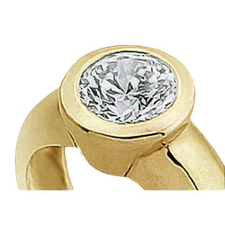 0.50 Karat Solitaire Echter Aus der Erde Abgebauter Natürlicher Diamant Solitaire Ring Gelbgold 14K