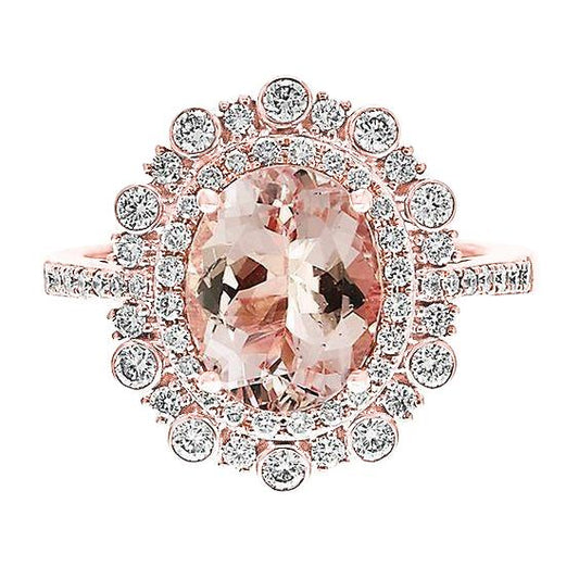 14k 18kt morganit roségold mit diamanten ehering neu