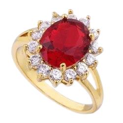 14k gelbgold 4,70 karat krappenset rubin mit diamanten ring neu
