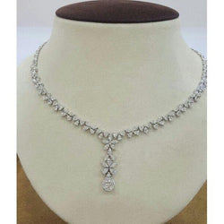 14K Weißgold Damen Halskette 27 Karat Neu