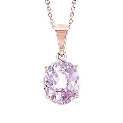 15 Karat Rosa Saphir Halskette Anhänger Damen Schmuck