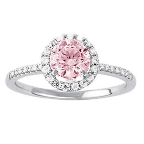 1,75 karat rosa saphir & diamant edelstein-verlobungsring