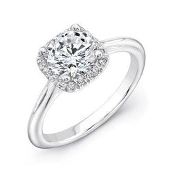 1.50 Karat Halo Naturdiamant-Verlobungsring Weißgold 14K