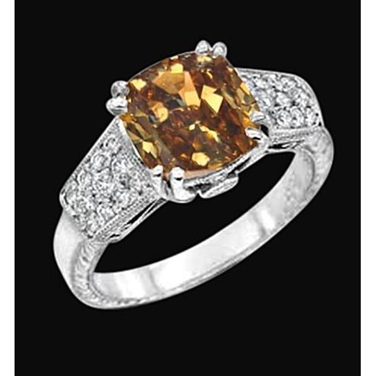 1.75 ct diamant-ring-edelstein im kissenschliff 14 karat weißgold