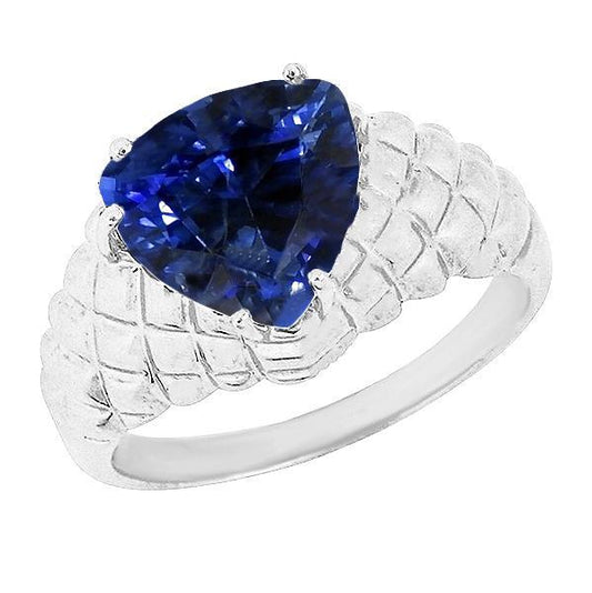 2 karat edelstein schmuck trillion saphir ring antiker stil