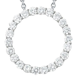 2 Kt. Diamant-Kreis der Liebe Anhänger Halskette ohne Kette Gold 14K
