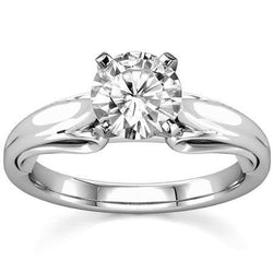 2 Kt. funkelnder Aus der Erde Abgebauter Natürlicher Diamant Jubiläumsring Weißgold