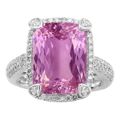 21,70 ct. Rosa Kunzit und Diamanten Ehering Gold - harrychadent.de