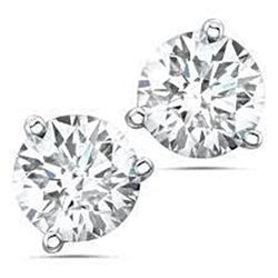 2,20 ct 3 Krappen Set Rundschliff Aus der Erde Abgebauter Natürlicher Diamant Damen Ohrstecker Weißgold