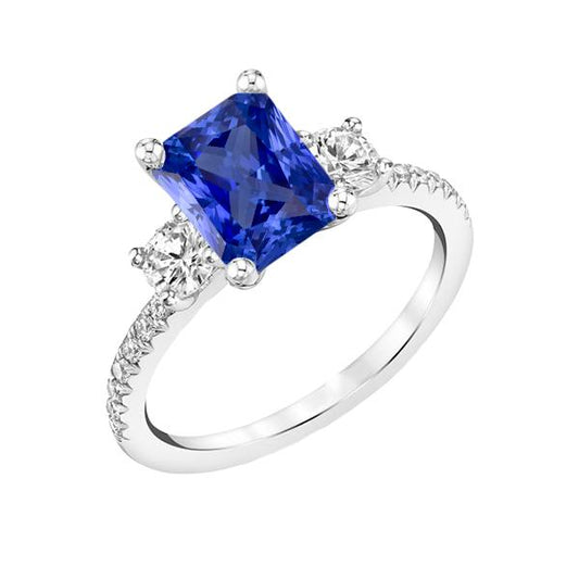 2,50 karat diamant ehering strahlender saphir mit akzenten
