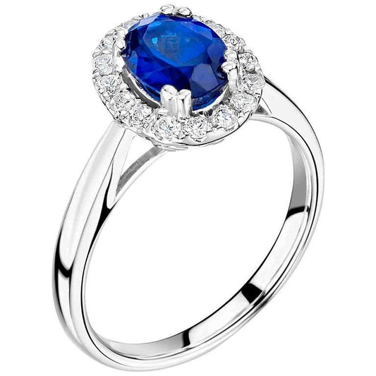 2,65 karat ceylon saphir mit diamanten ring weißgold 14k