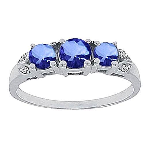 2,76 ct ceylon saphir runder diamantring weißgold 14k
