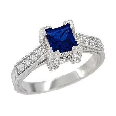 2,80 kt. ceylon-saphir-diamant-ring 14k weißgold