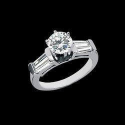 2.01 Karat Aus der Erde Abgebauter Natürlicher Diamanten Drei-Stein-Verlobungsring Neu