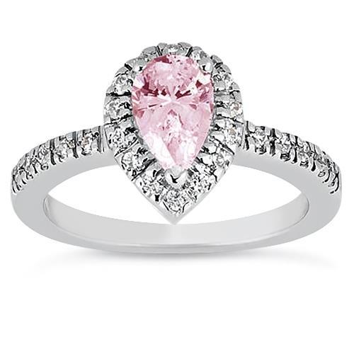 2.46 ct pink pear halo edelstein hochzeitstag ring gold 14k