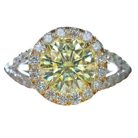 3.50 Karat Halo Diamant Royal Verlobungsring Neu