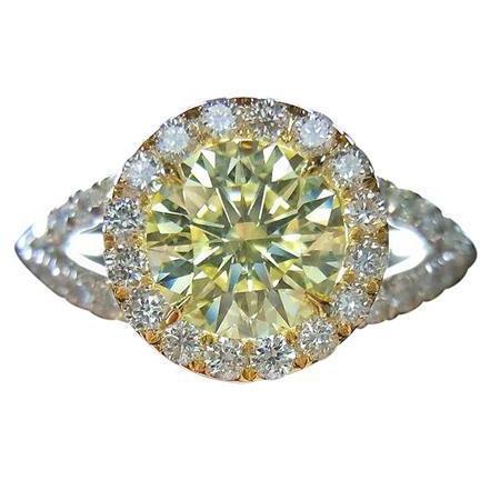 3.50 Karat Halo Aus der Erde Abgebauter Natürlicher Diamant Royal Verlobungsring Neu