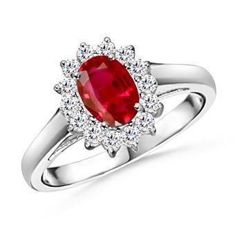 5,5 Karat Ovalschliff Rubin Diamant Ring Weißgold Lady Schmuck - harrychadent.de