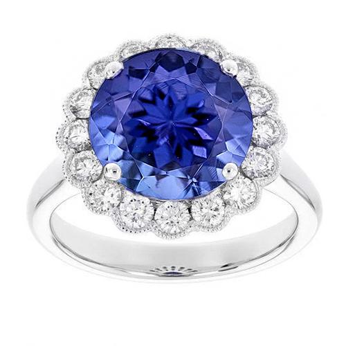 5.00 Karat Krappenset Tansanit mit Diamanten Ehering Weiß - harrychadent.de